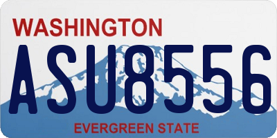 WA license plate ASU8556