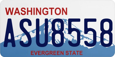 WA license plate ASU8558