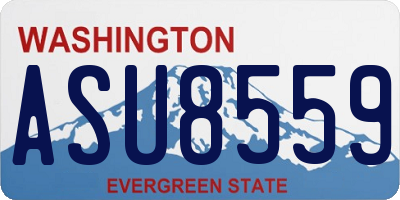 WA license plate ASU8559