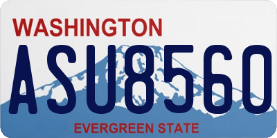 WA license plate ASU8560