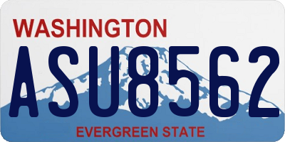 WA license plate ASU8562