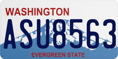 WA license plate ASU8563