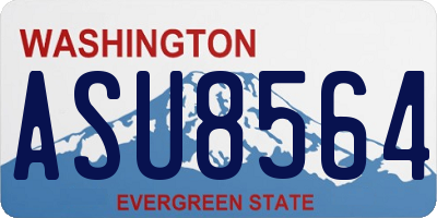 WA license plate ASU8564
