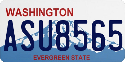 WA license plate ASU8565