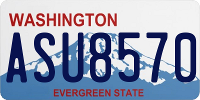 WA license plate ASU8570