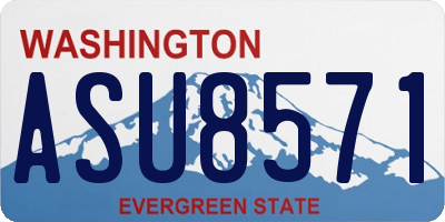 WA license plate ASU8571