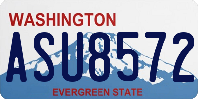 WA license plate ASU8572