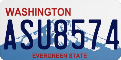 WA license plate ASU8574