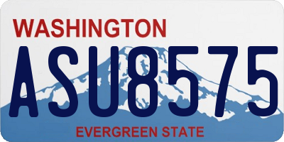 WA license plate ASU8575