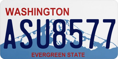 WA license plate ASU8577