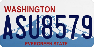 WA license plate ASU8579