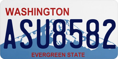WA license plate ASU8582