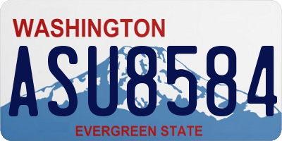 WA license plate ASU8584