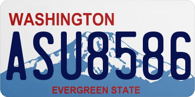 WA license plate ASU8586