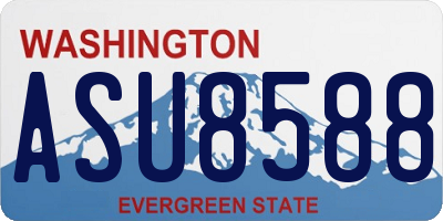 WA license plate ASU8588