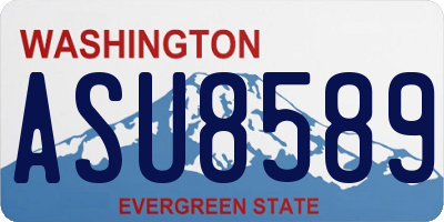 WA license plate ASU8589