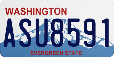 WA license plate ASU8591