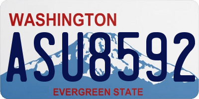 WA license plate ASU8592