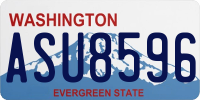 WA license plate ASU8596