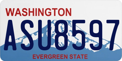 WA license plate ASU8597