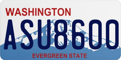 WA license plate ASU8600