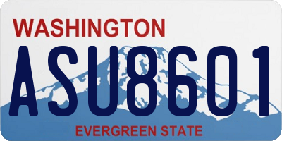WA license plate ASU8601