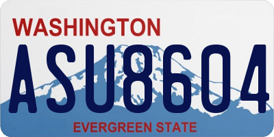 WA license plate ASU8604