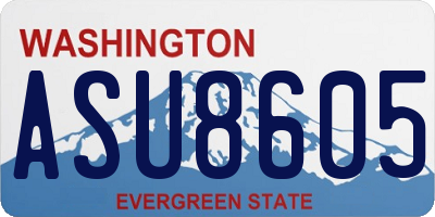 WA license plate ASU8605