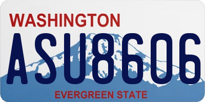 WA license plate ASU8606