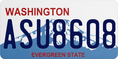 WA license plate ASU8608