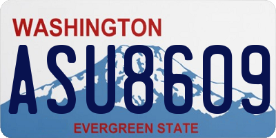 WA license plate ASU8609