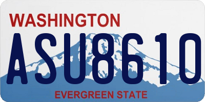 WA license plate ASU8610