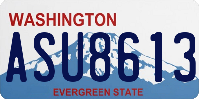 WA license plate ASU8613