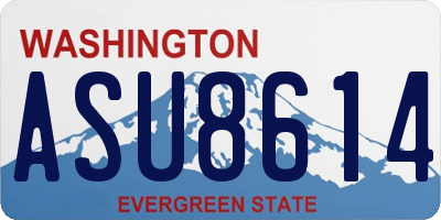 WA license plate ASU8614