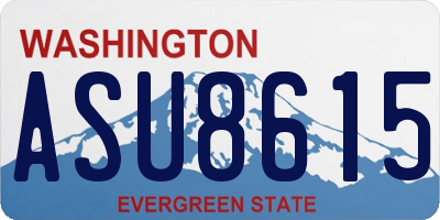 WA license plate ASU8615