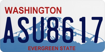 WA license plate ASU8617