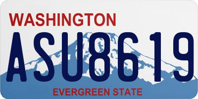WA license plate ASU8619
