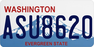 WA license plate ASU8620