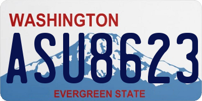WA license plate ASU8623