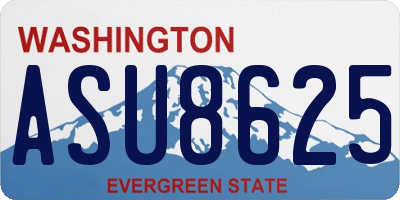 WA license plate ASU8625