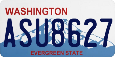 WA license plate ASU8627
