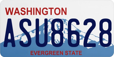 WA license plate ASU8628