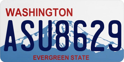 WA license plate ASU8629