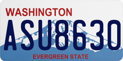 WA license plate ASU8630