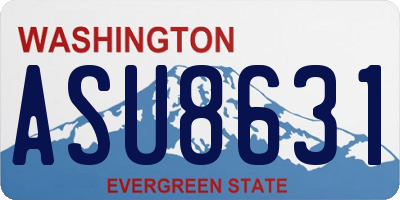 WA license plate ASU8631