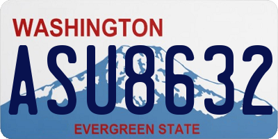 WA license plate ASU8632