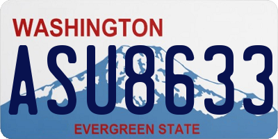 WA license plate ASU8633