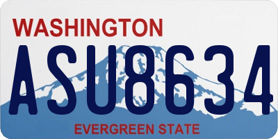 WA license plate ASU8634