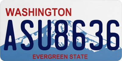 WA license plate ASU8636