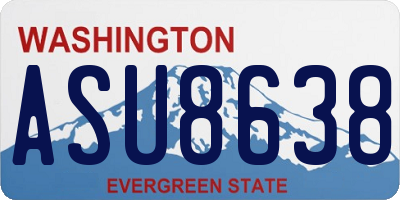 WA license plate ASU8638